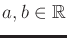 $ a,b
\in {\mathbb{R}}$