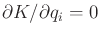 $ \partial
K/\partial q_i = 0$
