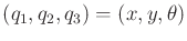 $ (q_1,q_2,q_3) = (x,y,\theta)$