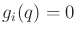 $ g_i(q) = 0$