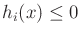 $ h_i(x) \leq 0$