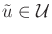 $ {\tilde{u}}\in {\cal U}$