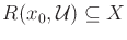 $ R(x_0,{\cal U}) \subseteq X$
