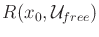 $ R(x_0,{{\cal U}_{free}})$