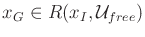 $ {x_{G}}
\in R({x_{I}},{{\cal U}_{free}})$