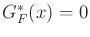 $ G^*_F(x) = 0$