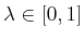 $ \lambda \in [0,1]$