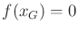 $ f({x_{G}}) = 0$