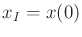 $ {x_{I}}= x(0)$