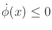 $ {\dot \phi}(x)
\leq 0$