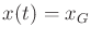 $ x(t) = {x_{G}}$