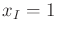 $ {x_{I}}= 1$