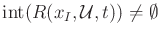 $ \operatorname{int}(R({x_{I}},{\cal U},t)) \not = \emptyset$