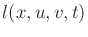 $ l(x,u,v,t)$