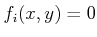 $ f_i(x,y) = 0$