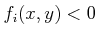 $ f_i(x,y) < 0$