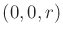 $ (0,0,r)$