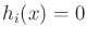 $ h_i(x) = 0$