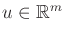 $ u \in {\mathbb{R}}^m$