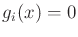 $ g_i(x) = 0$