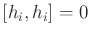 $ [h_i,h_i] =
0$