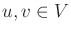 $ u,v \in V$