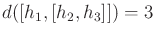 $ d([h_1,[h_2,h_3]]) = 3$