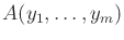 $ A(y_1,\ldots,y_m)$
