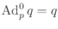 $ \operatorname{Ad}^0_p q = q$