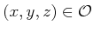 $ (x,y,z) \in {\cal O}$