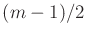 $ (m-1)/2$
