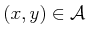 $ (x,y) \in {\cal A}$