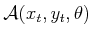 $ {\cal A}(x_t,y_t,\theta)$