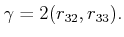 $\displaystyle \gamma = \atan2(r_{32},r_{33}).$