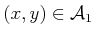 $ (x,y) \in {\cal A}_1$