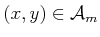 $ (x,y) \in {\cal A}_m$