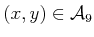 $ (x,y) \in {\cal A}_9$