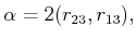 $\displaystyle \alpha = \atan2(r_{23},r_{13}) ,$